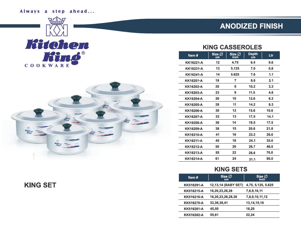 KK (ANO) 6PCS King Set (7x12) HEAVY DUTY PREMIUM